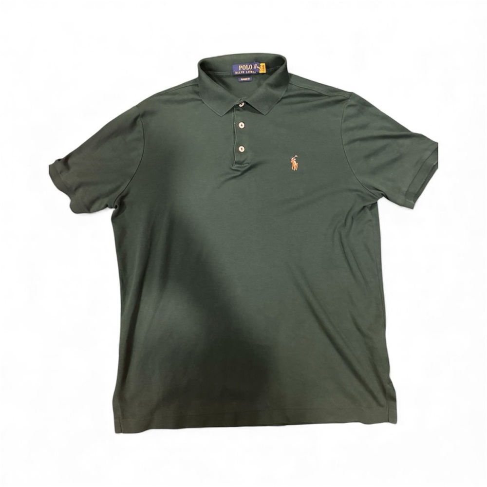 Soft Cotton Ralph Lauren Men's Forest Green Polo Shirt